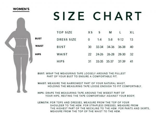 Size Chart – Shruti's Designs